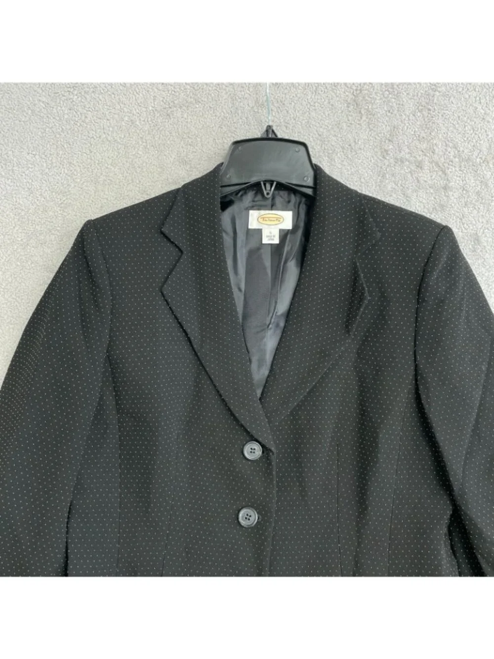 Talbots Women's 6 Black Polka Dot Blazer Make In Japan  P0195